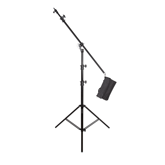 Professional studio boom stand including counterweight